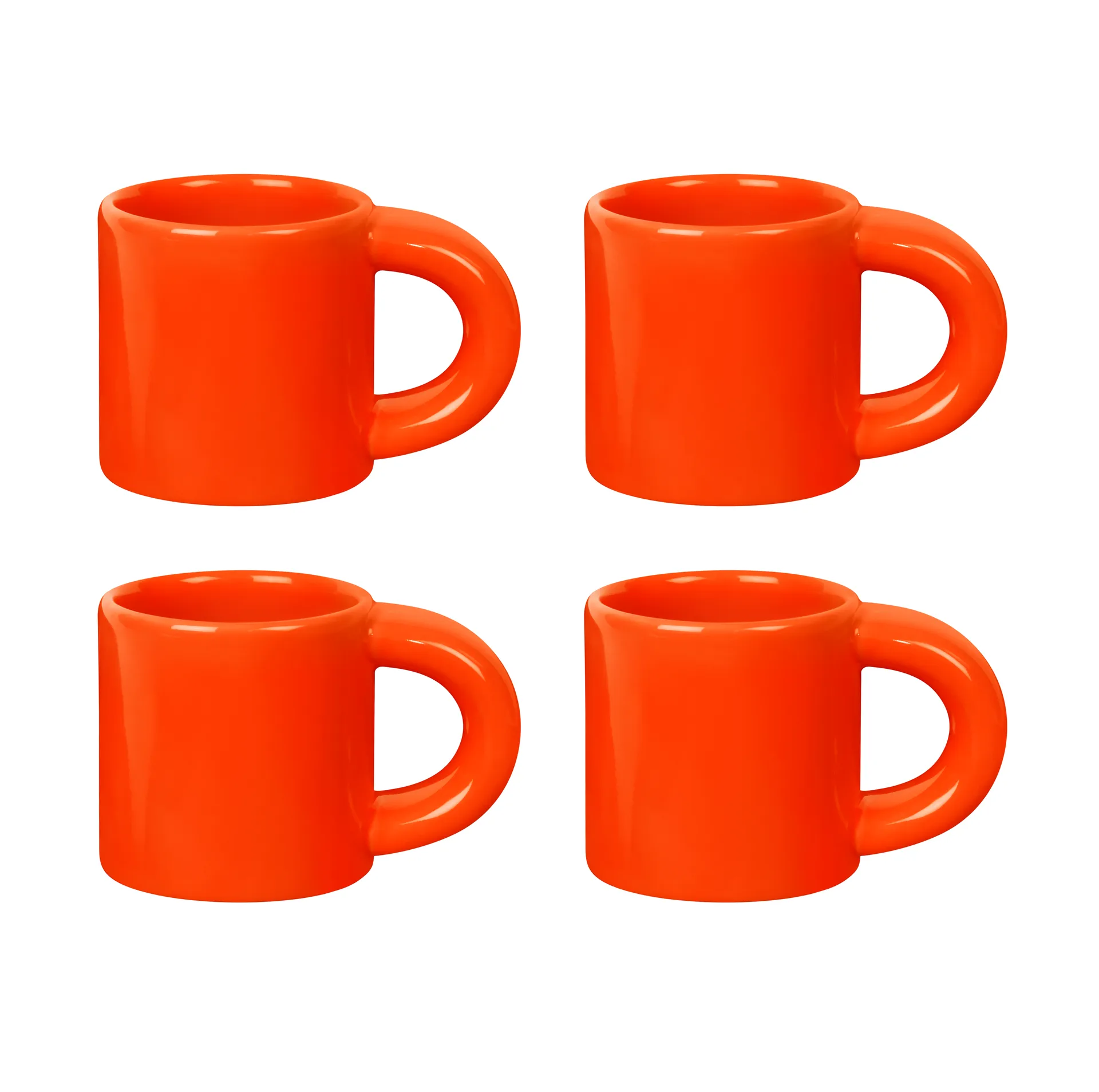 Bronto espressokop 10 cl 4-pak, Orange Hem