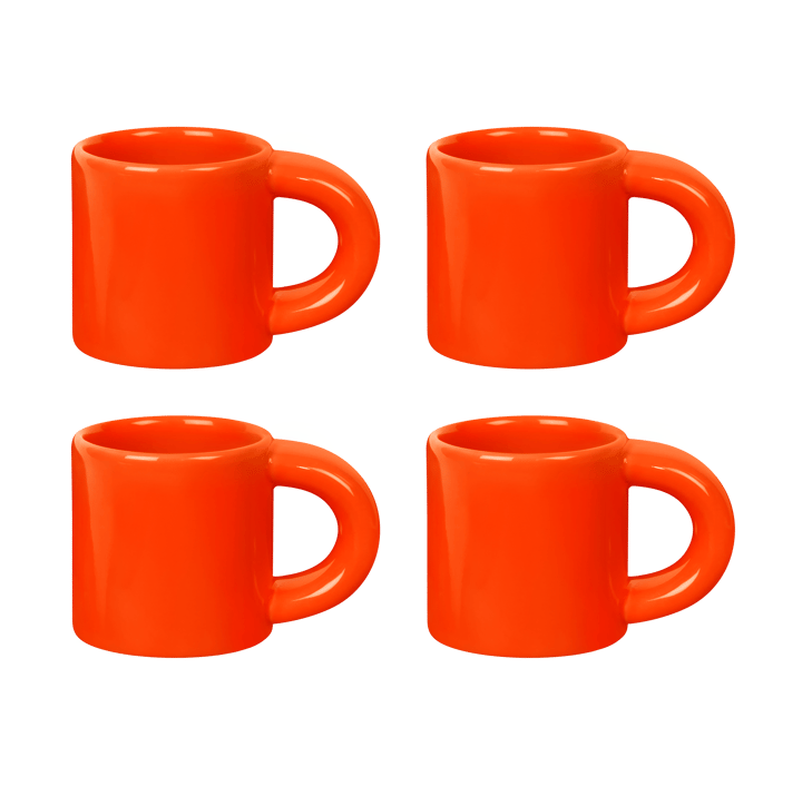 Bronto espressokop 10 cl 4-pak - Orange - Hem