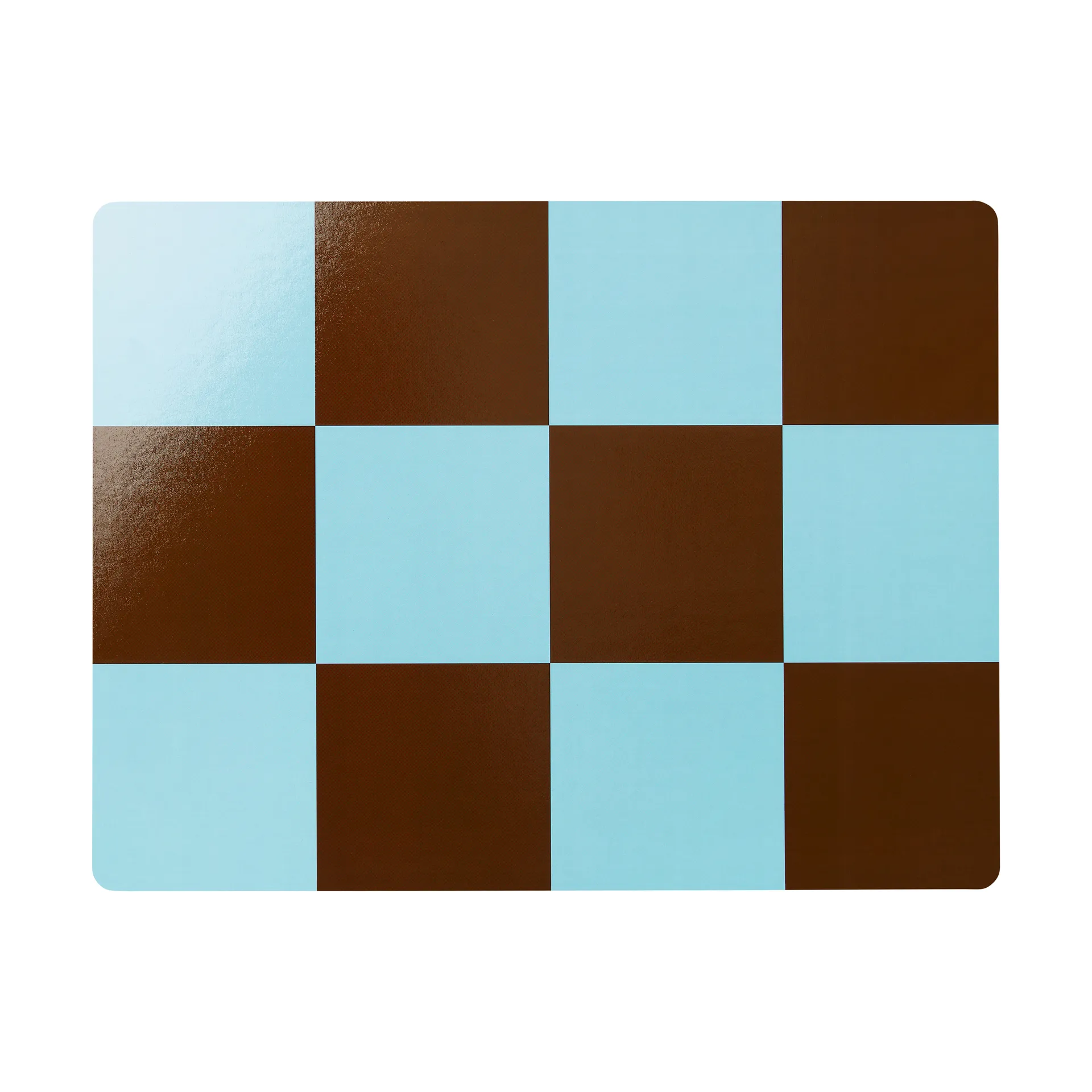Check dækkeserviet 30x40 cm 2-pak, Light blue-chocolate Hem
