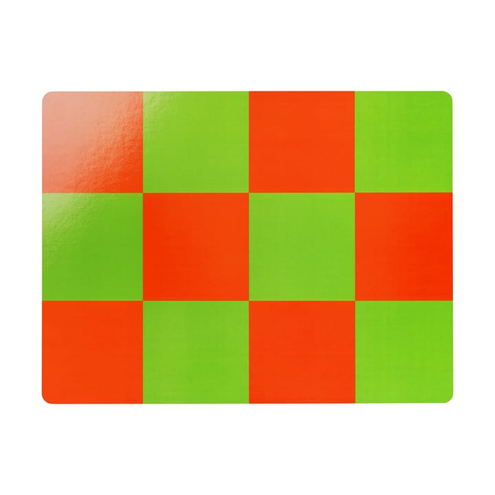 Check dækkeserviet 30x40 cm 2-pak - Red-green - Hem