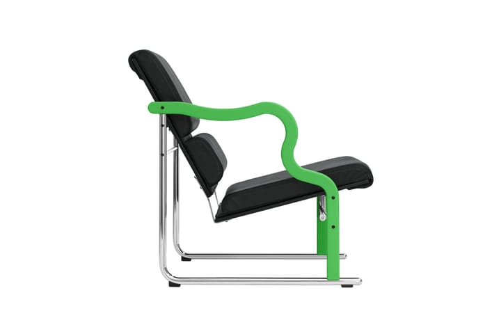 Experiment 501 loungelænestol, Green-black leather Hem