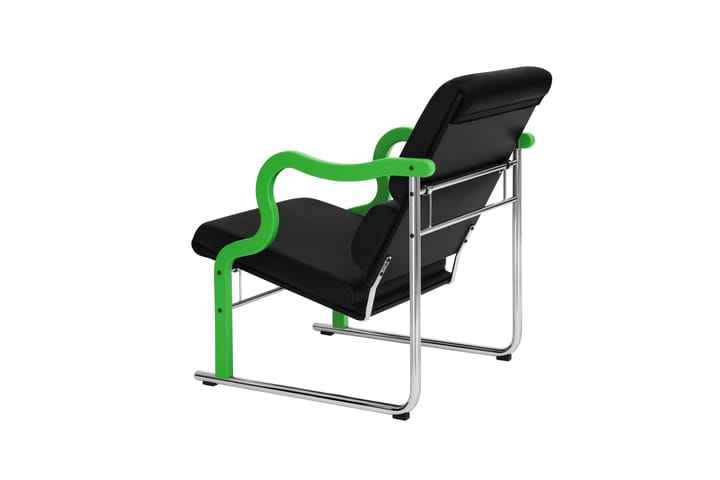 Experiment 501 loungelænestol, Green-black leather Hem