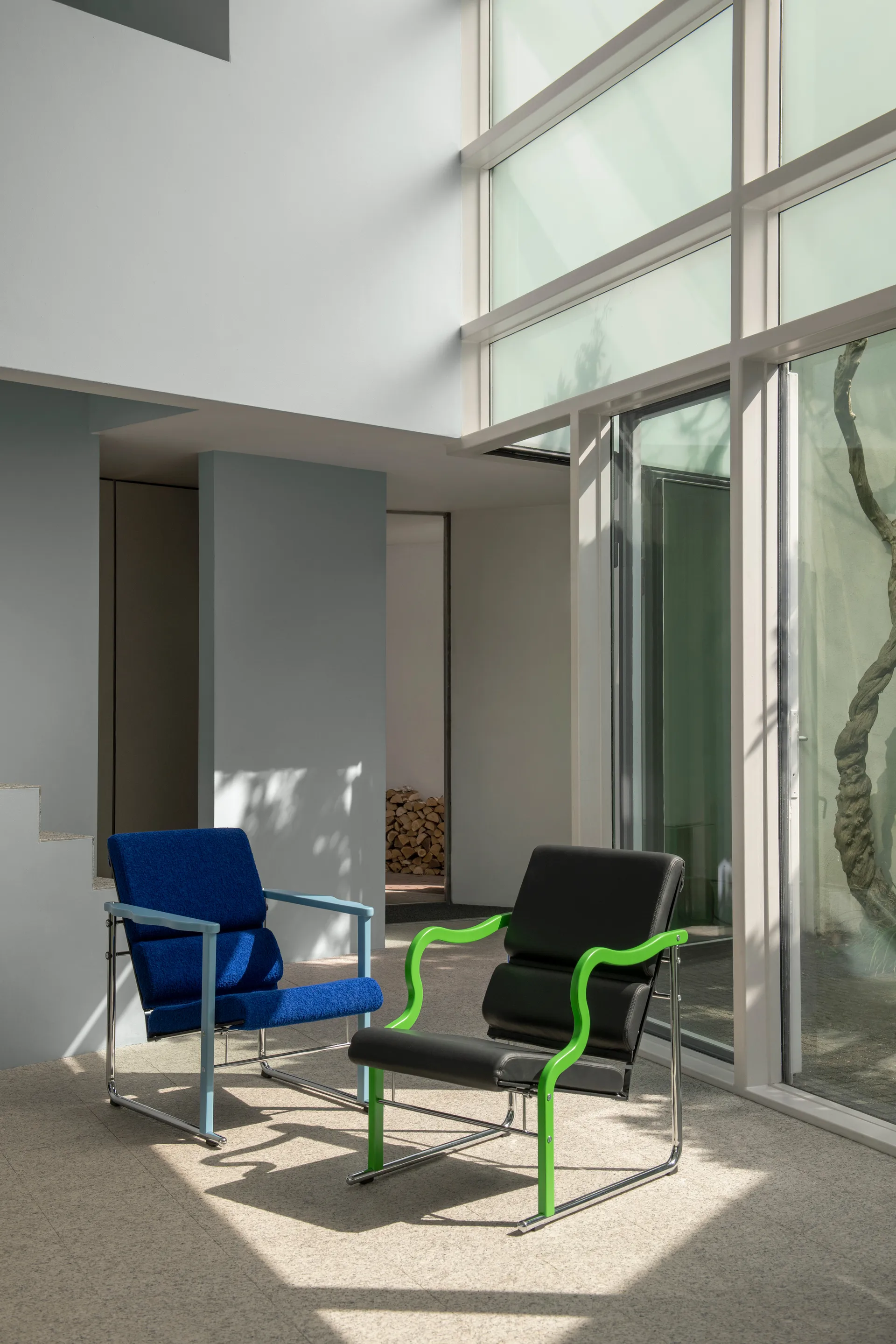 Experiment 501 loungelænestol, Green-black Hem