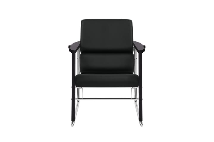 Experiment 502 loungelænestol, Black-black leather Hem
