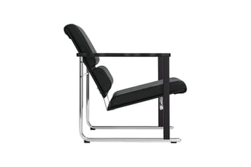 Experiment 502 loungelænestol - Black-black leather - Hem