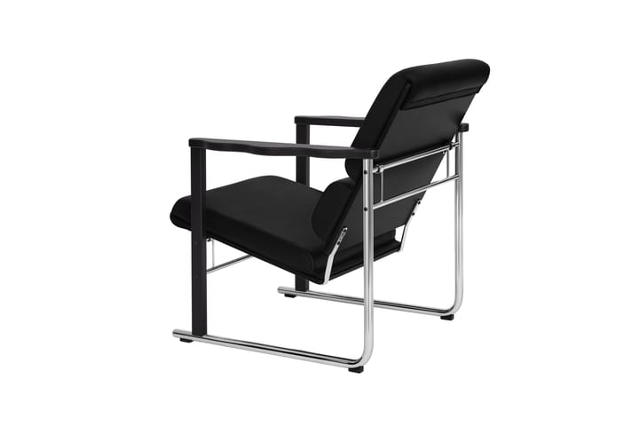Experiment 502 loungelænestol, Black-black leather Hem