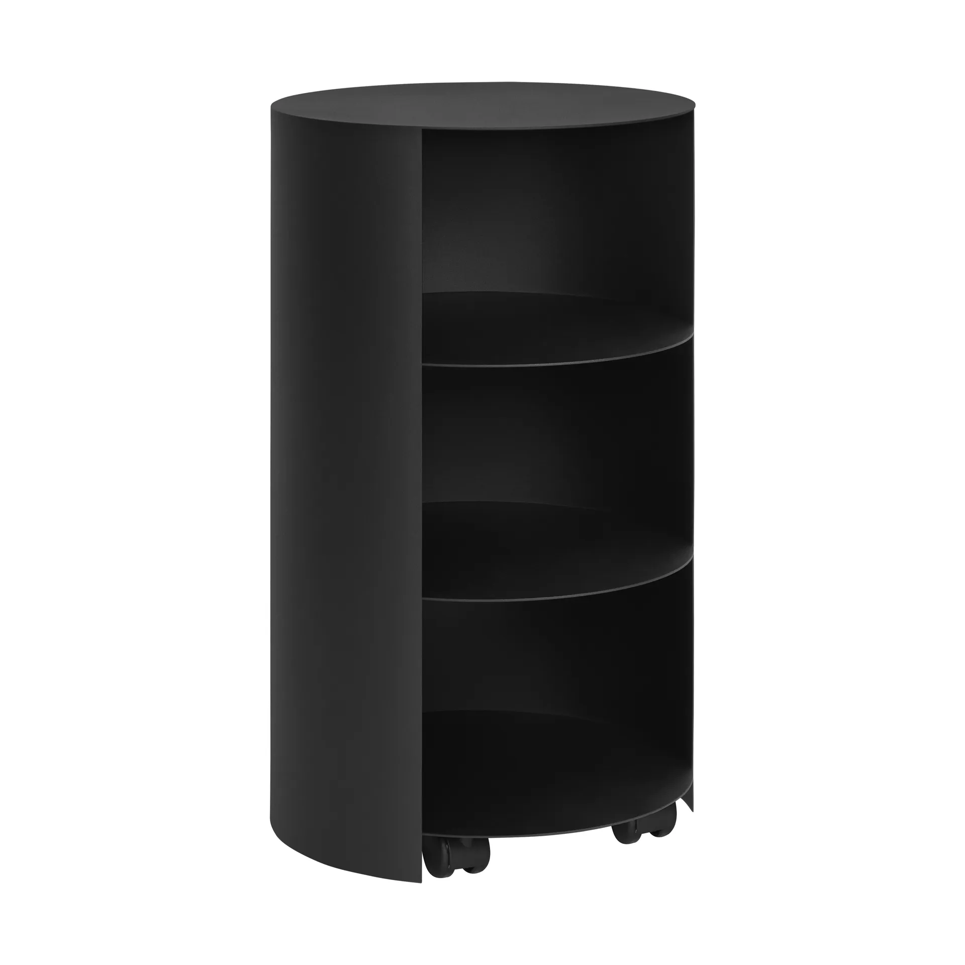 Hide piedestal Ø38x68 cm, Jet black textured Hem