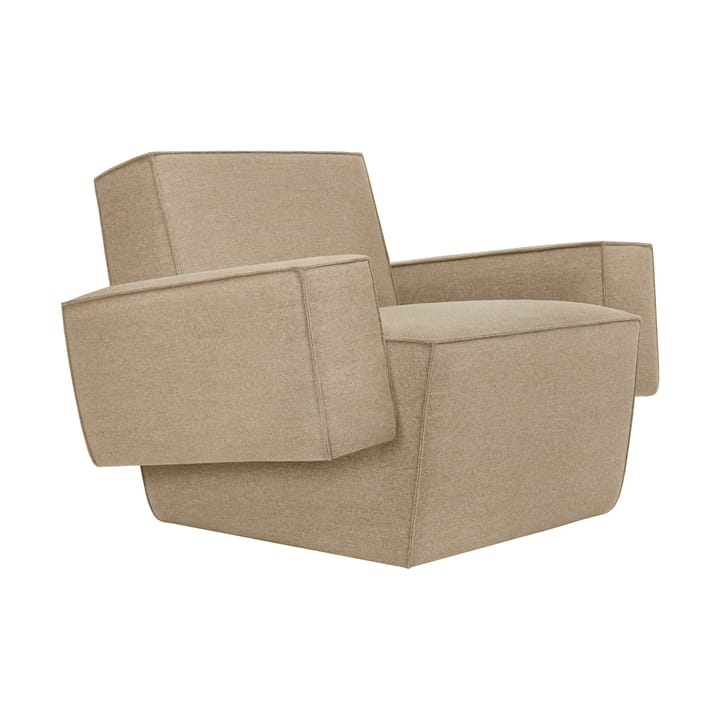 Hunk loungelænestol med armlæn - Beige - Hem