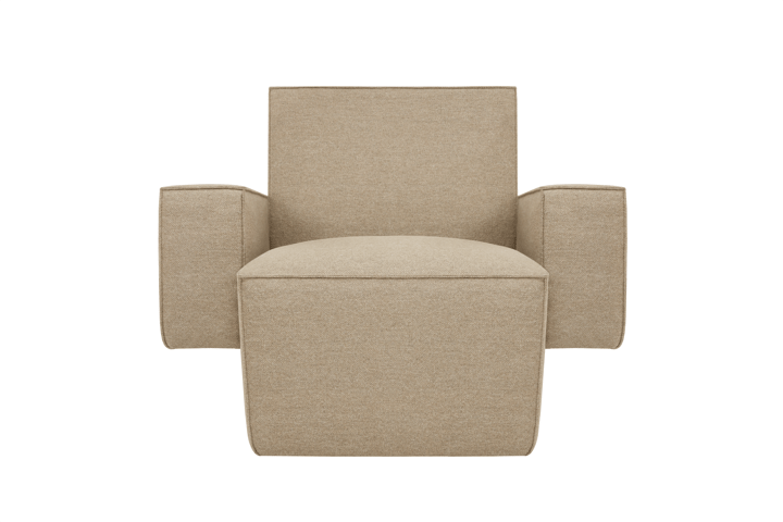 Hunk loungelænestol med armlæn, Beige Hem