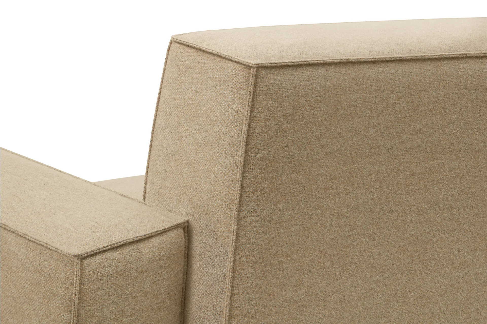 Hunk loungelænestol med armlæn, Beige Hem