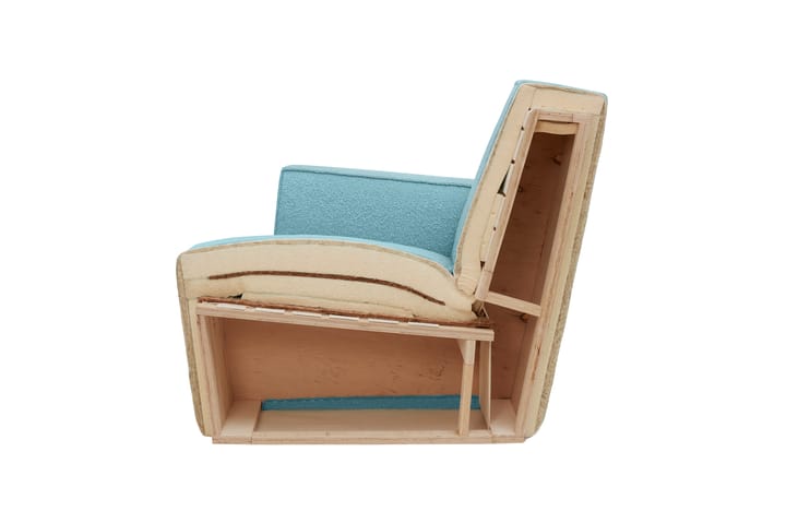 Hunk loungelænestol med armlæn, Beige Hem