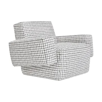 Hunk loungelænestol med armlæn - Checkered black/white - Hem