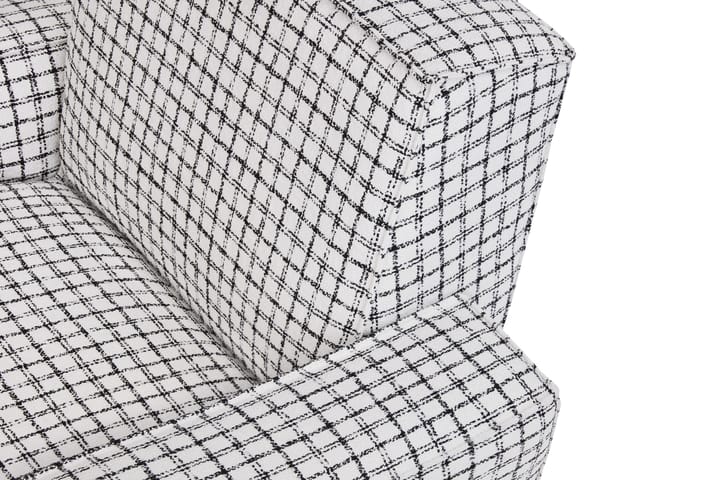Hunk loungelænestol med armlæn, Checkered black/white Hem