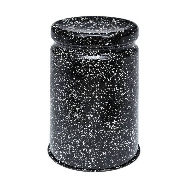 Last rund skammel Ø32x44 cm - Black-white splatter - Hem
