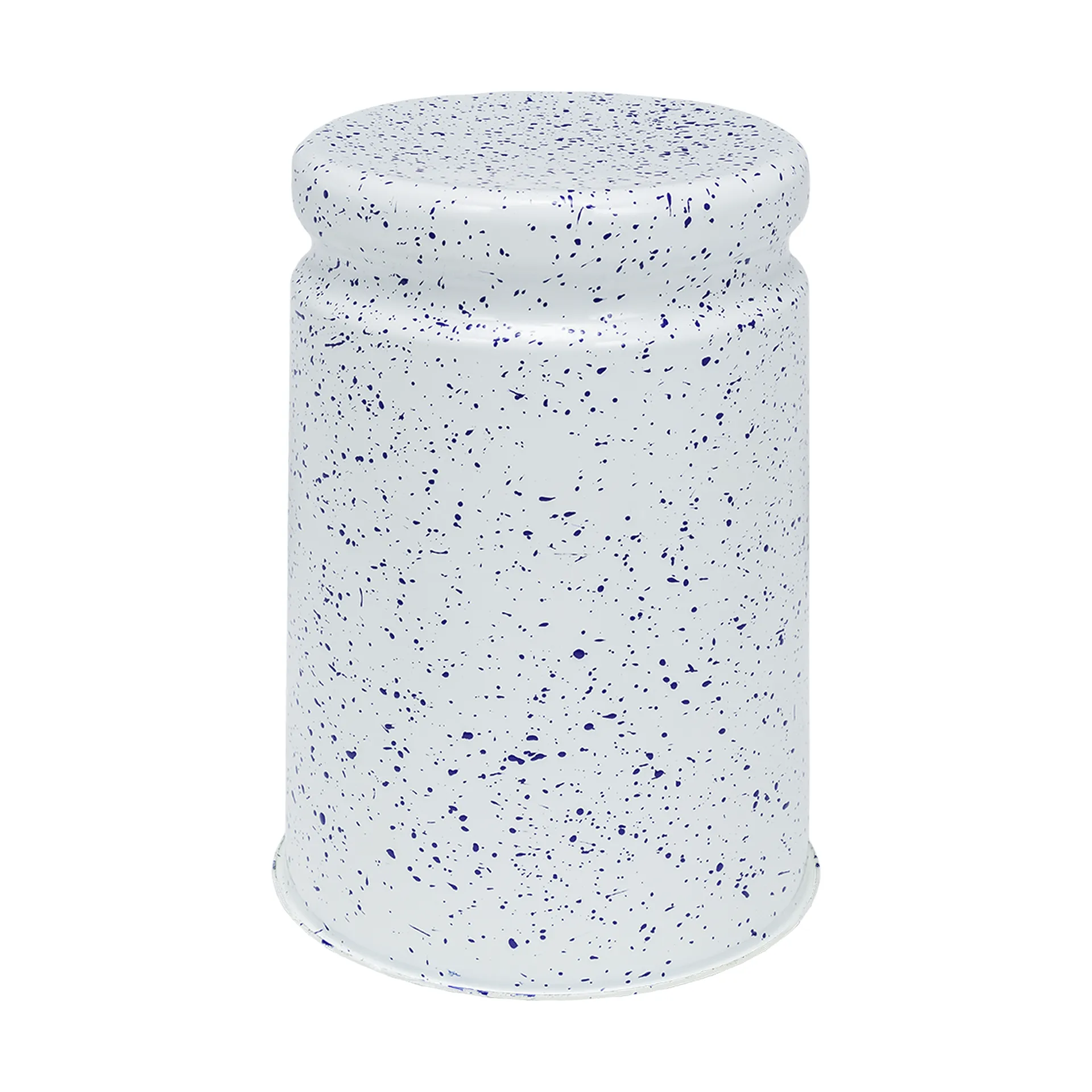 Hem Last rund skammel Ø32x44 cm White-blue splatter