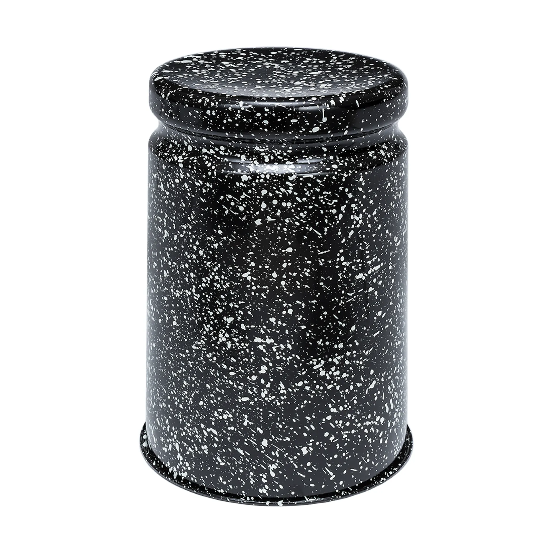 Last skammel Ø32x44 cm, Black-white splatter Hem