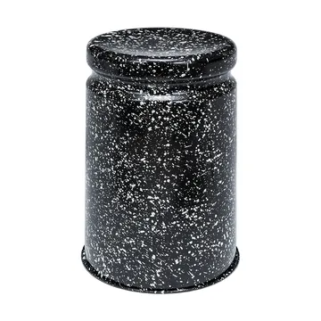 Last skammel Ø32x44 cm - Black-white splatter - Hem