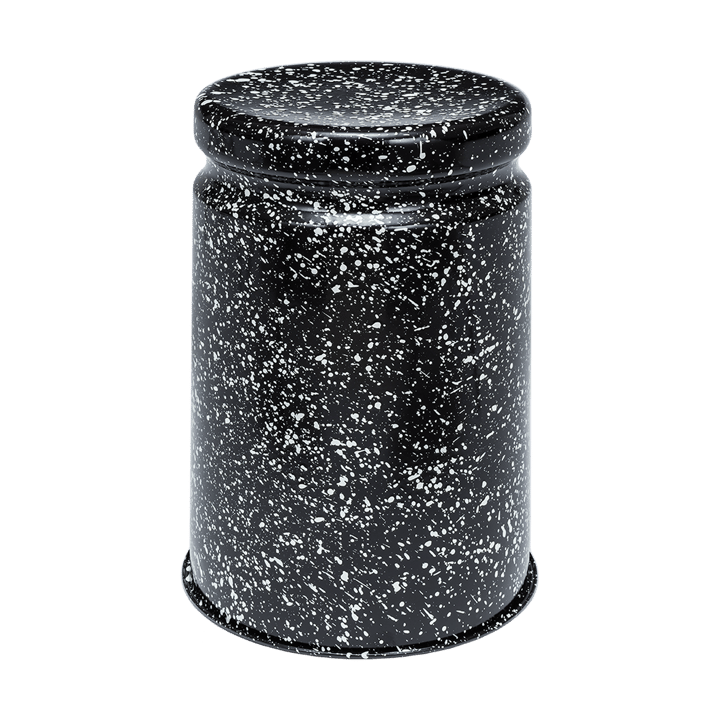 Last skammel Ø32x44 cm - Black-white splatter - Hem