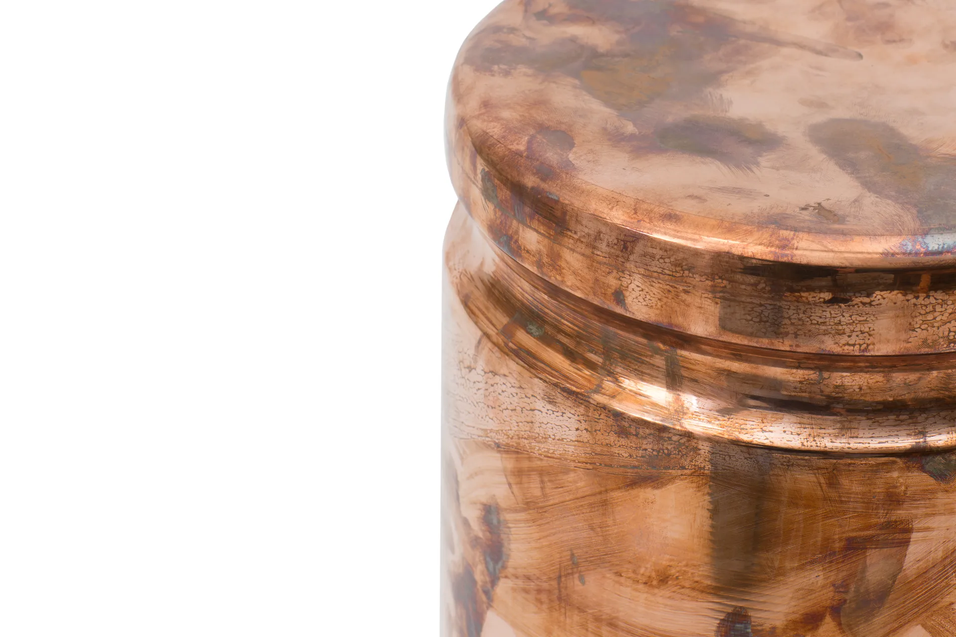 Last skammel Ø32x44 cm, Copper Hem