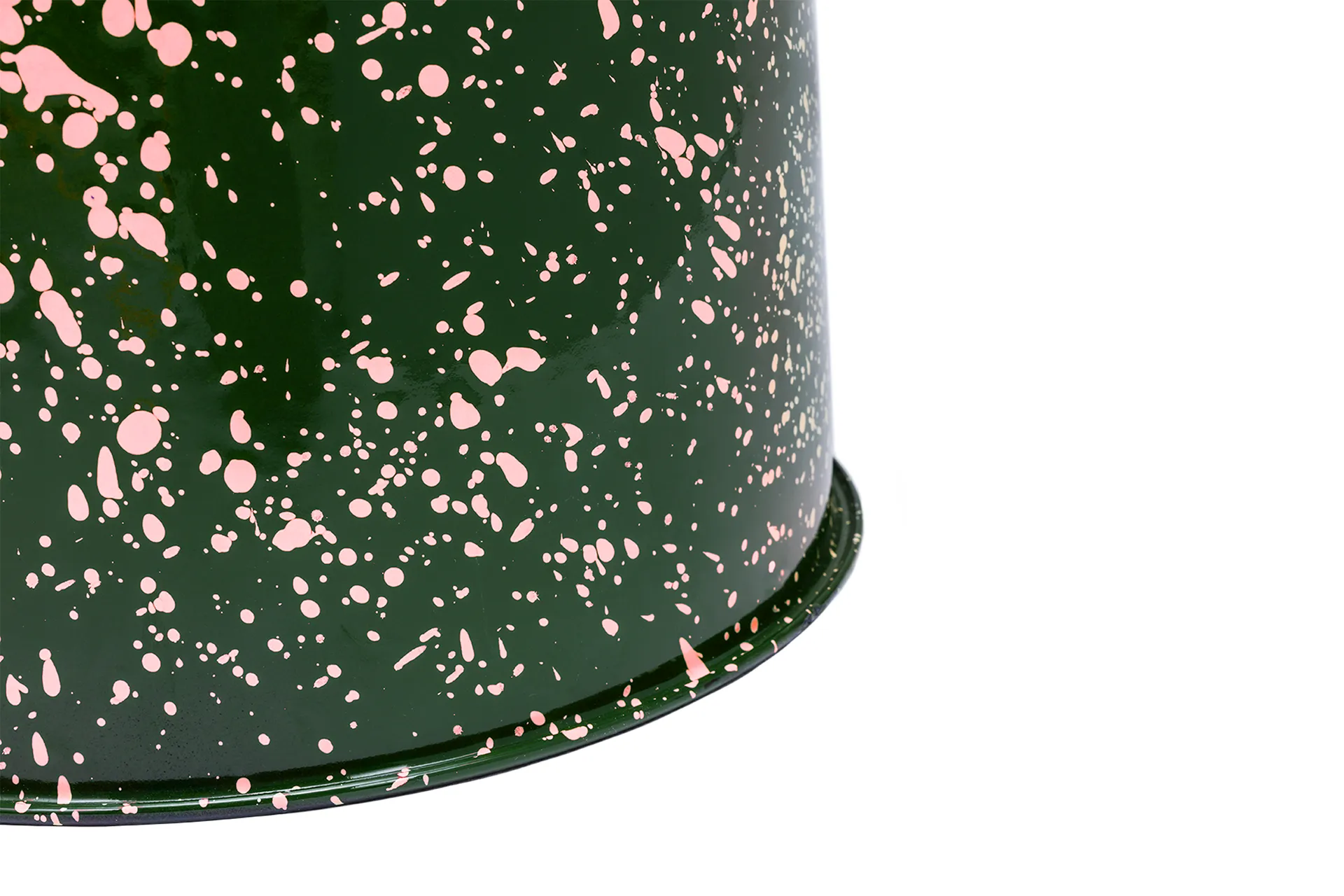 Last skammel Ø32x44 cm, Green-pink splatter Hem
