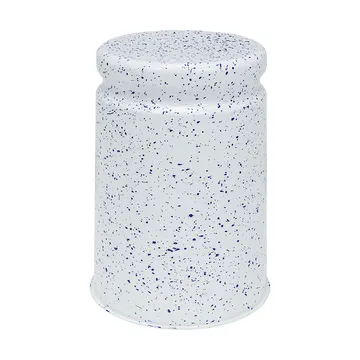 Last skammel Ø32x44 cm - White-blue splatter - Hem