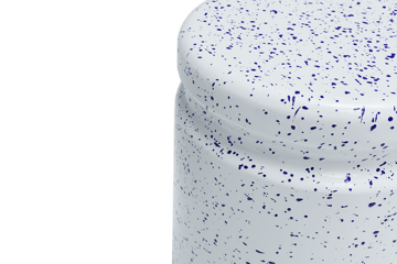 Last skammel Ø32x44 cm - White-blue splatter - Hem
