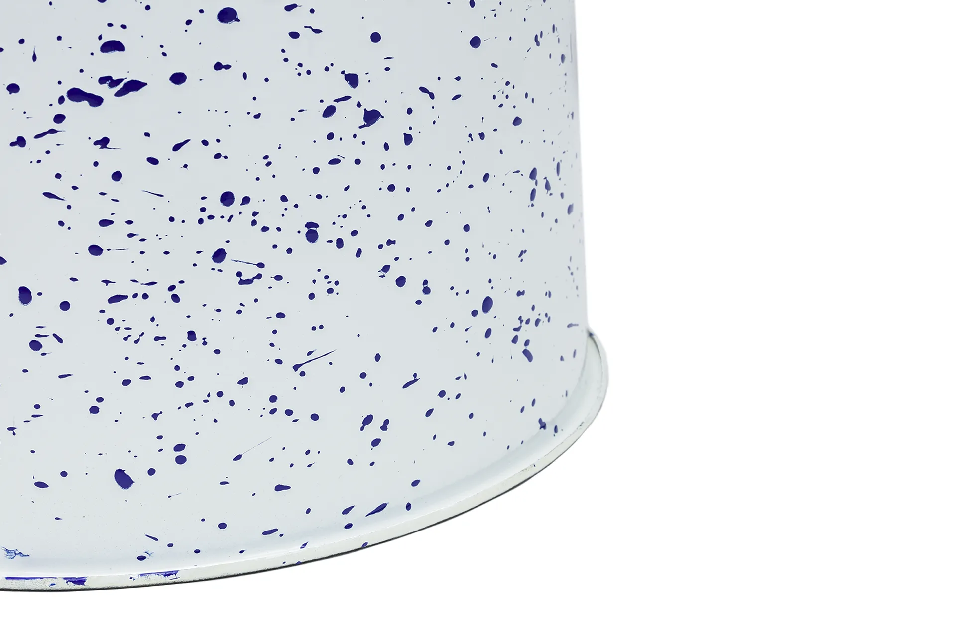 Last skammel Ø32x44 cm, White-blue splatter Hem