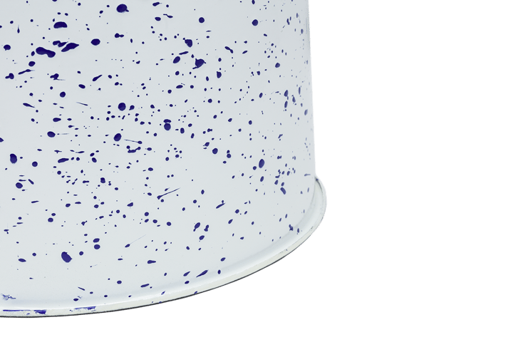 Last skammel Ø32x44 cm, White-blue splatter Hem