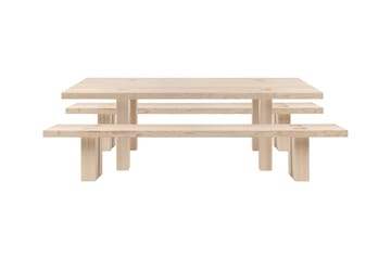 Max spisebord med bænke 250 cm - Ask - Hem