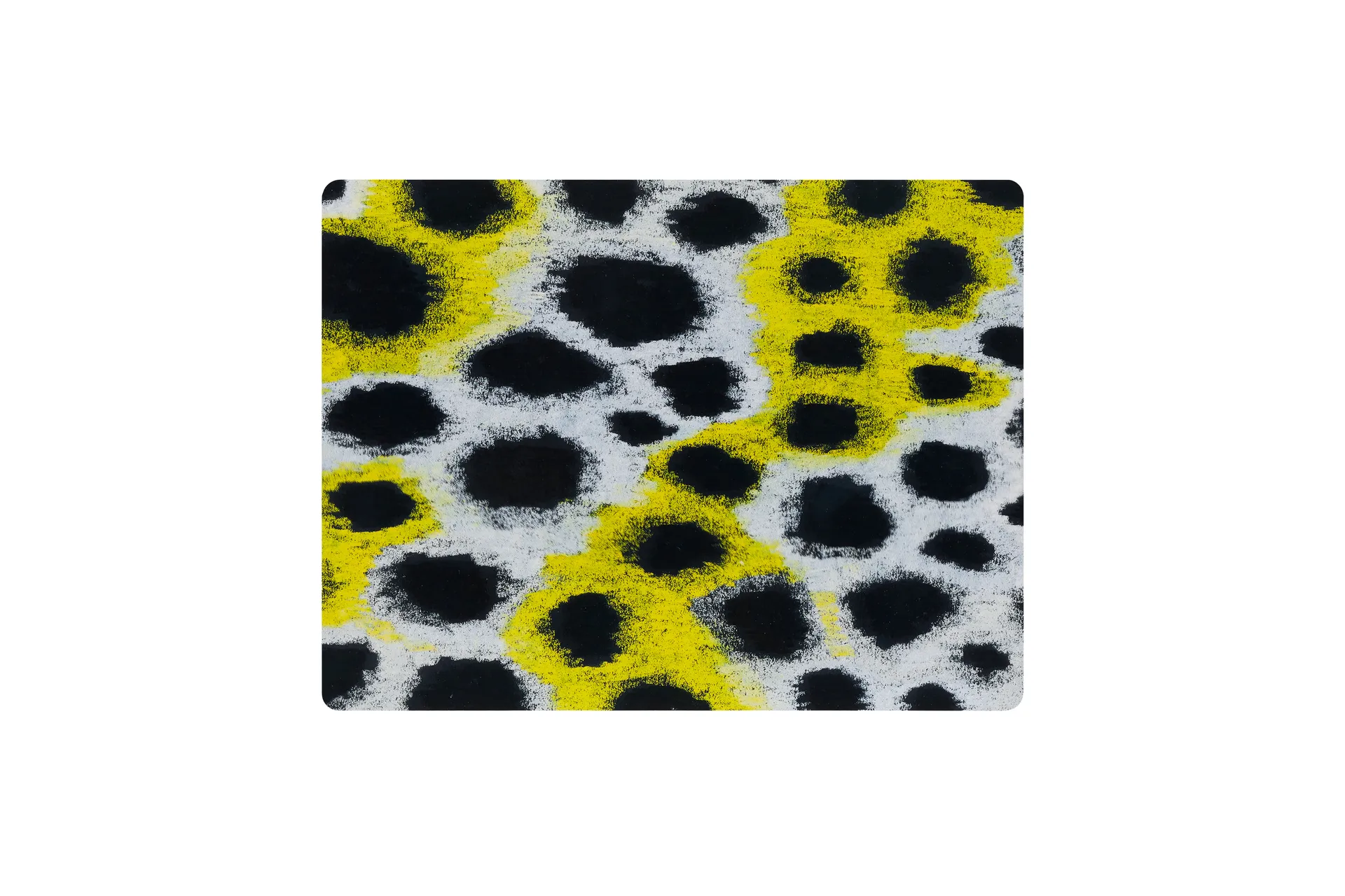 Monster dækkeserviet 30x40 cm 2-pak, White-yellow-black Hem