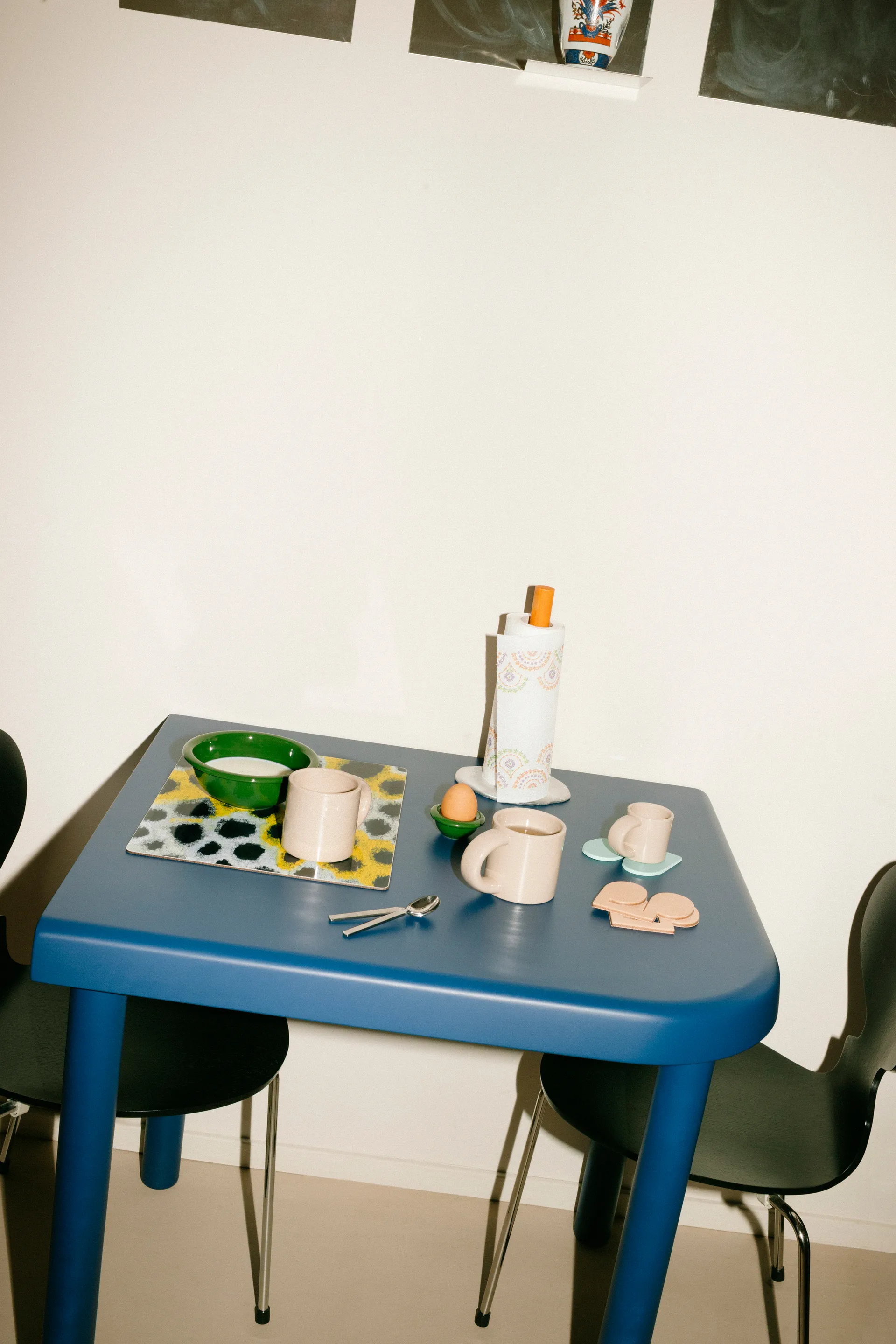 Monster dækkeserviet 30x40 cm 2-pak, White-yellow-black Hem