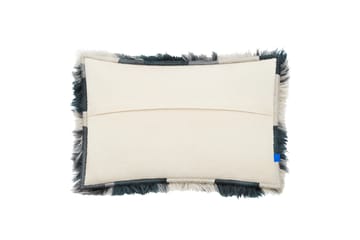 Monster pude Large 40x60 cm - Dark teal-off white - Hem