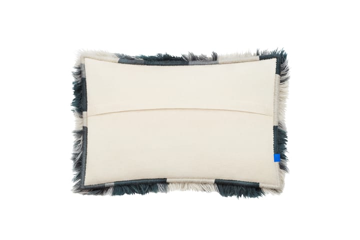 Monster pude Large 40x60 cm, Dark teal-off white Hem