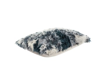 Monster pude Large 40x60 cm - Dark teal-off white - Hem