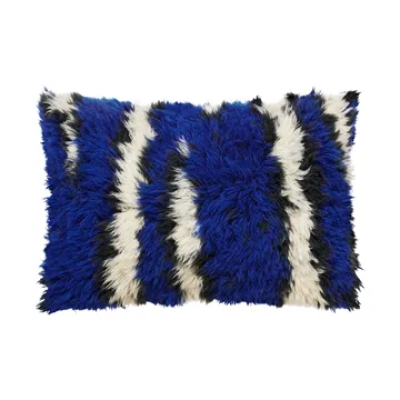 Monster pude Large 40x60 cm - Ultramarine blue-off white - Hem