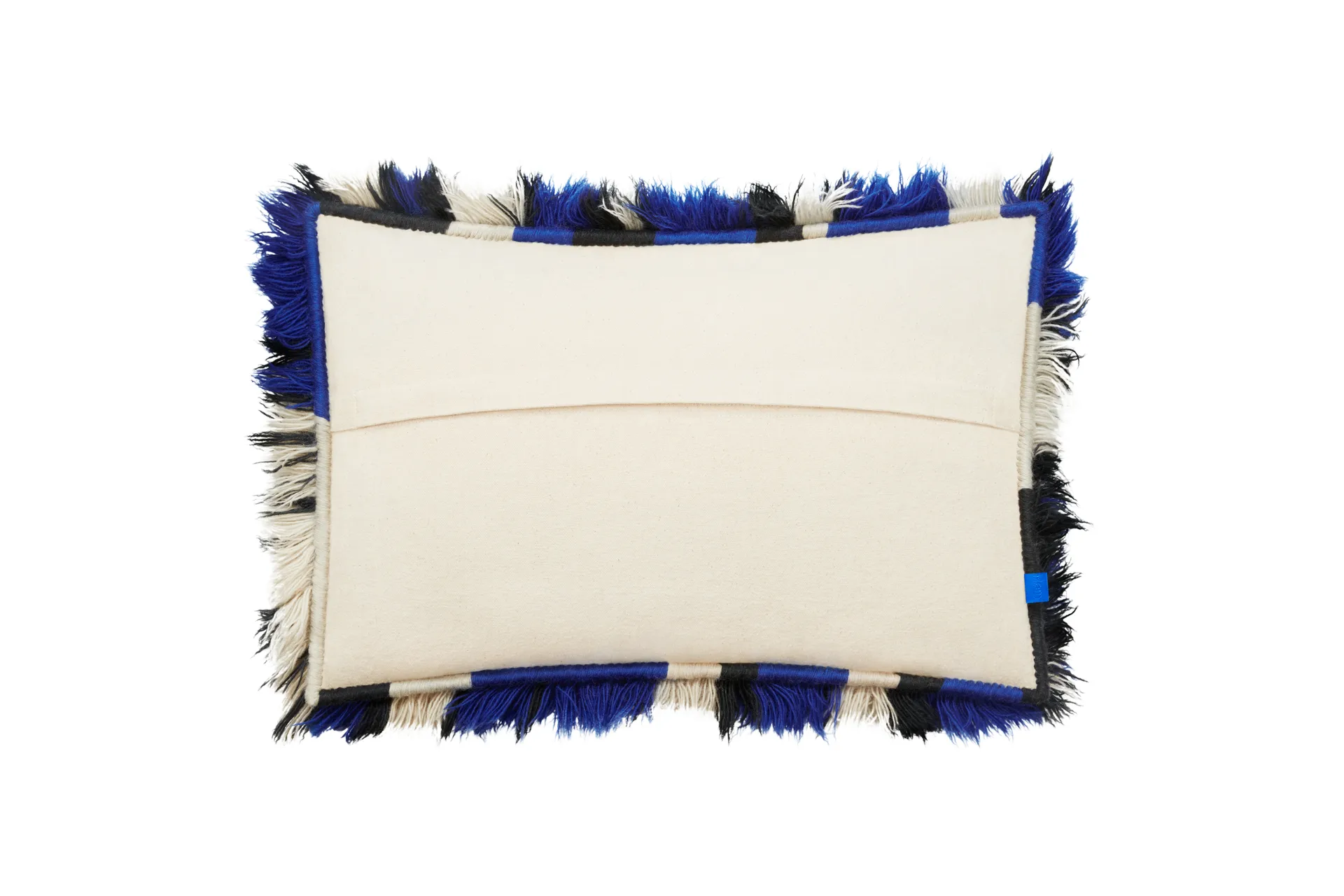 Monster pude Large 40x60 cm, Ultramarine blue-off white Hem