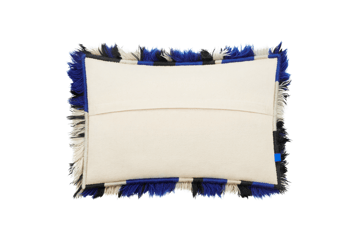 Monster pude Large 40x60 cm - Ultramarine blue-off white - Hem