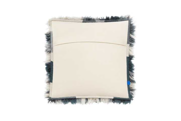 Monster pude Medium 50x50 cm, Dark teal-off white Hem
