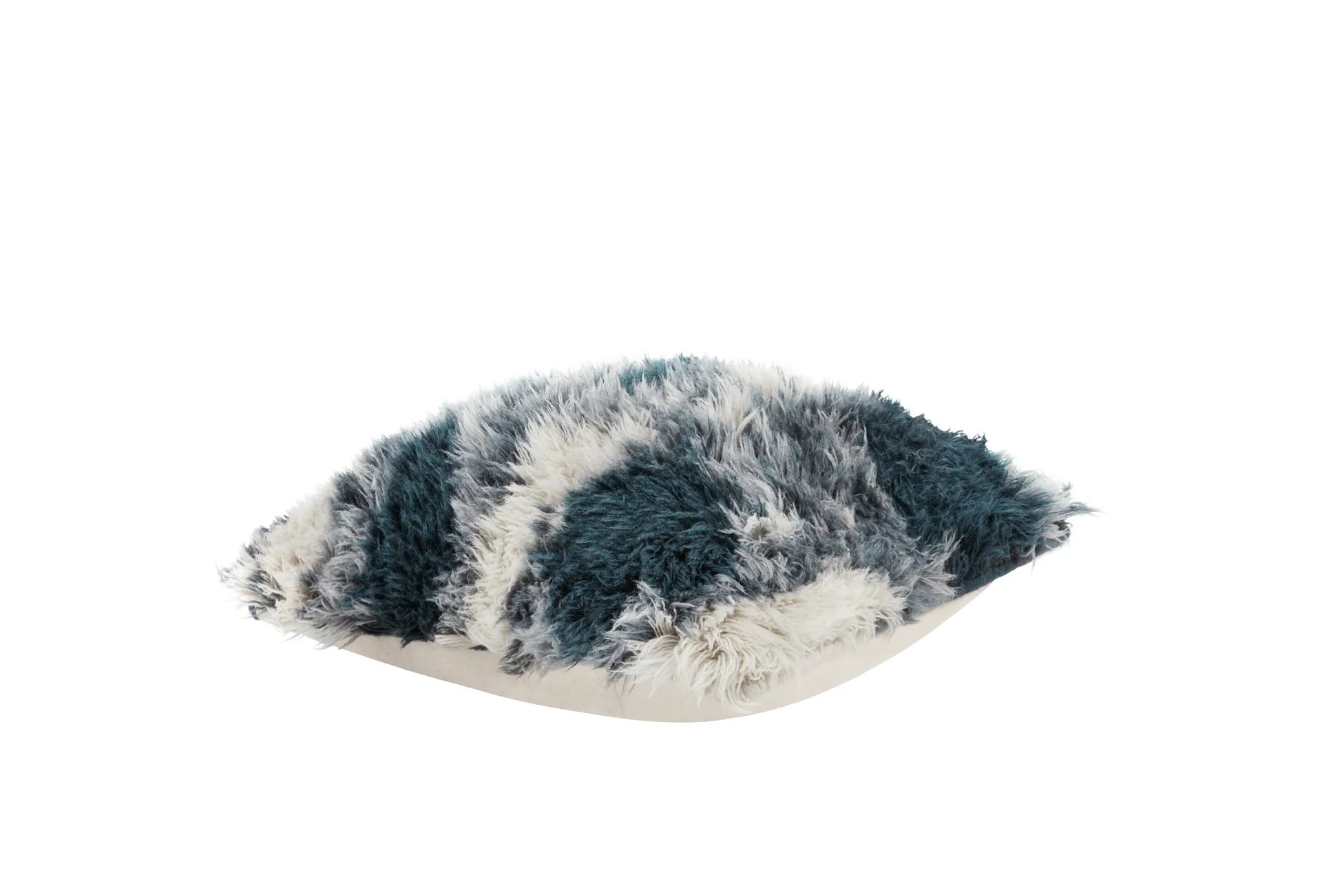 Monster pude Medium 50x50 cm, Dark teal-off white Hem