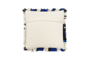 Monster pude Medium 50x50 cm - Ultramarine blue-off white - Hem