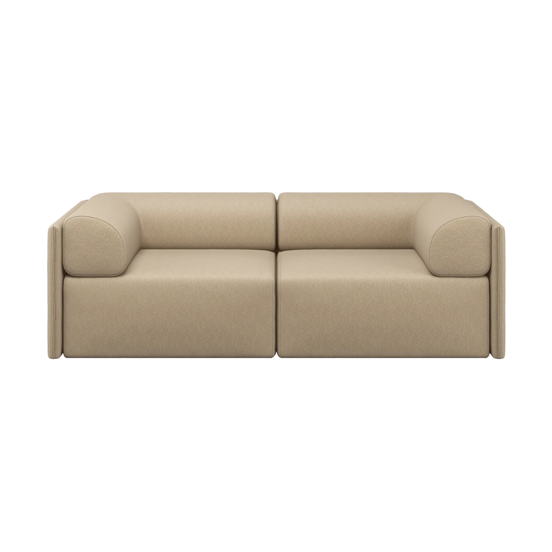 Palo Block 2-pers. sofa med armlæn Low 200 cm, Beige Hem