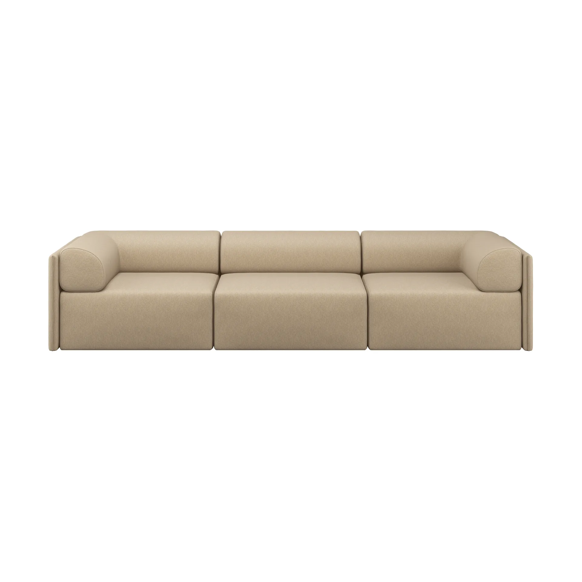 Palo Block 3-pers. sofa med armlæn Low 295 cm, Beige Hem