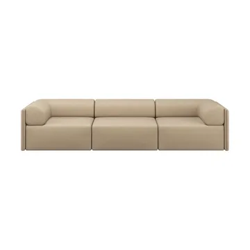 Palo Block 3-pers. sofa med armlæn Low 295 cm - Beige - Hem