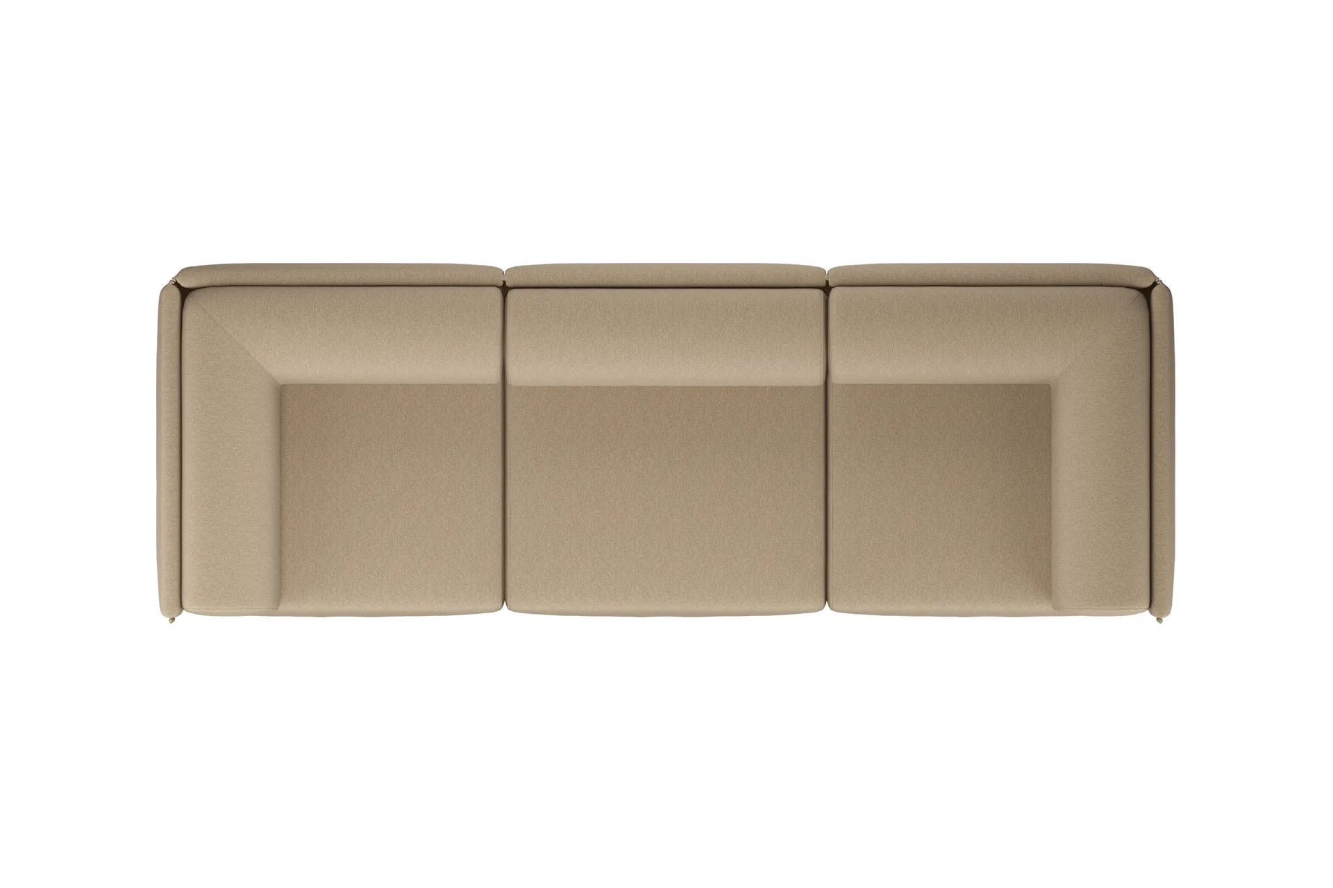 Palo Block 3-pers. sofa med armlæn Low 295 cm, Beige Hem