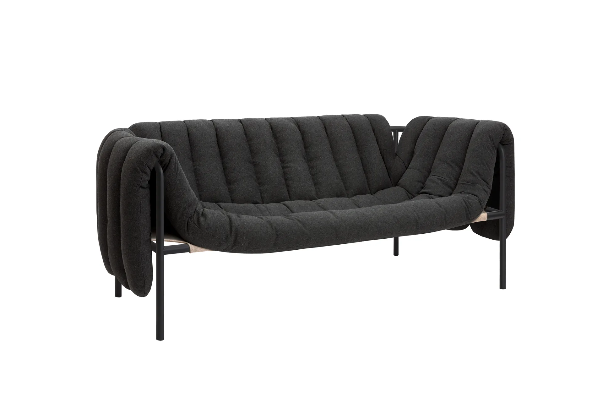 Puffy 2,5-pers. sofa 205 cm, Anthracite-black grey Hem