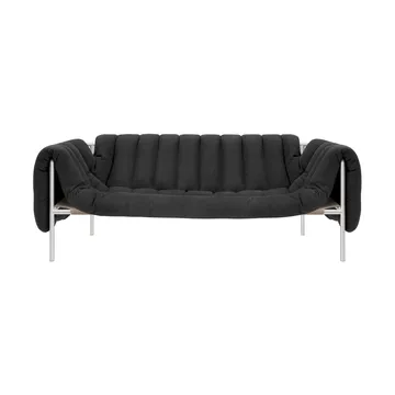 Puffy 2,5-pers. sofa 205 cm - Anthracite-rustfrit stål - Hem