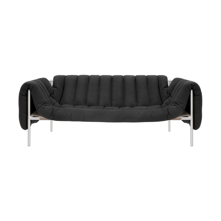 Puffy 2,5-pers. sofa 205 cm - Anthracite-rustfrit stål - Hem