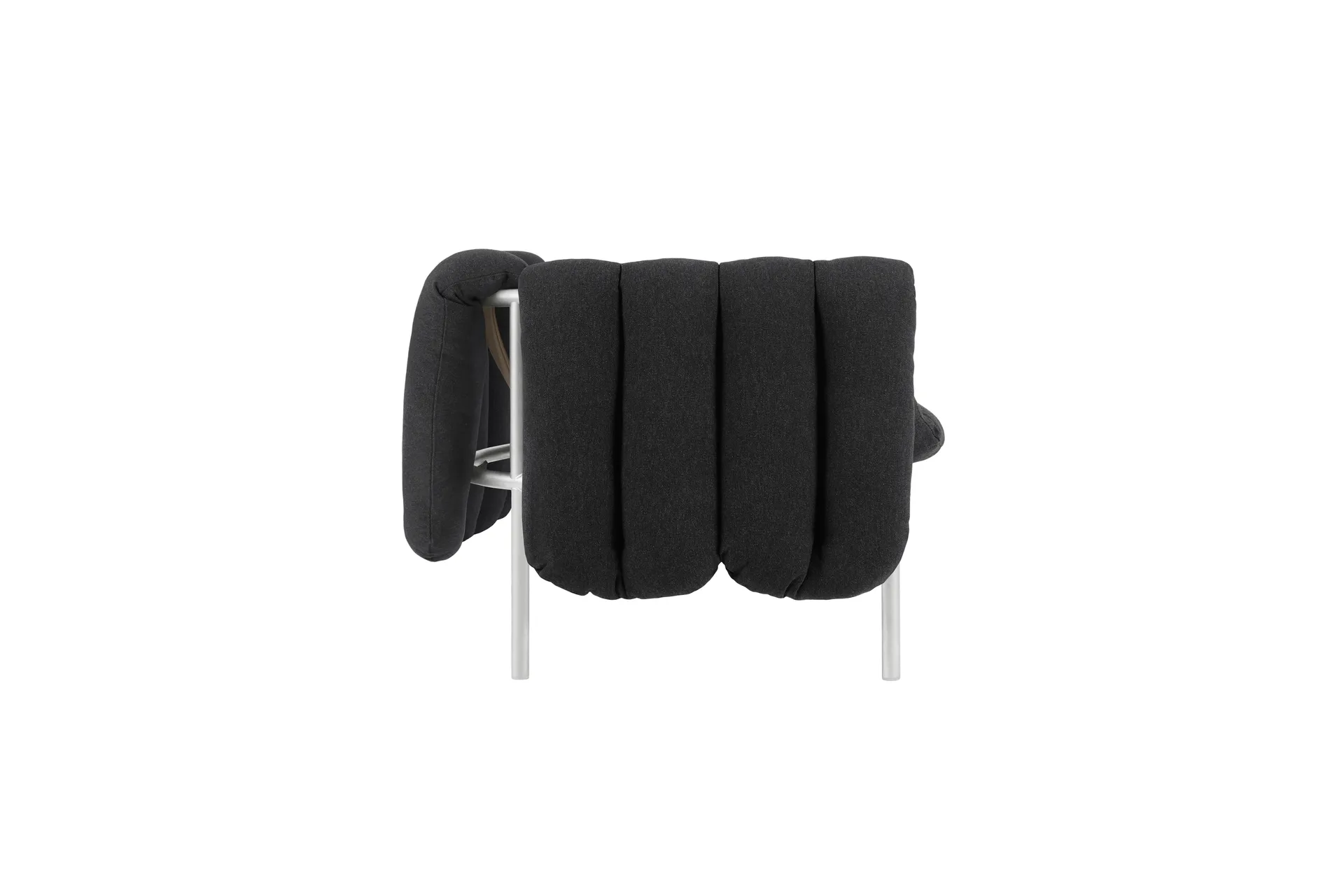 Puffy 2,5-pers. sofa 205 cm, Anthracite-rustfrit stål Hem