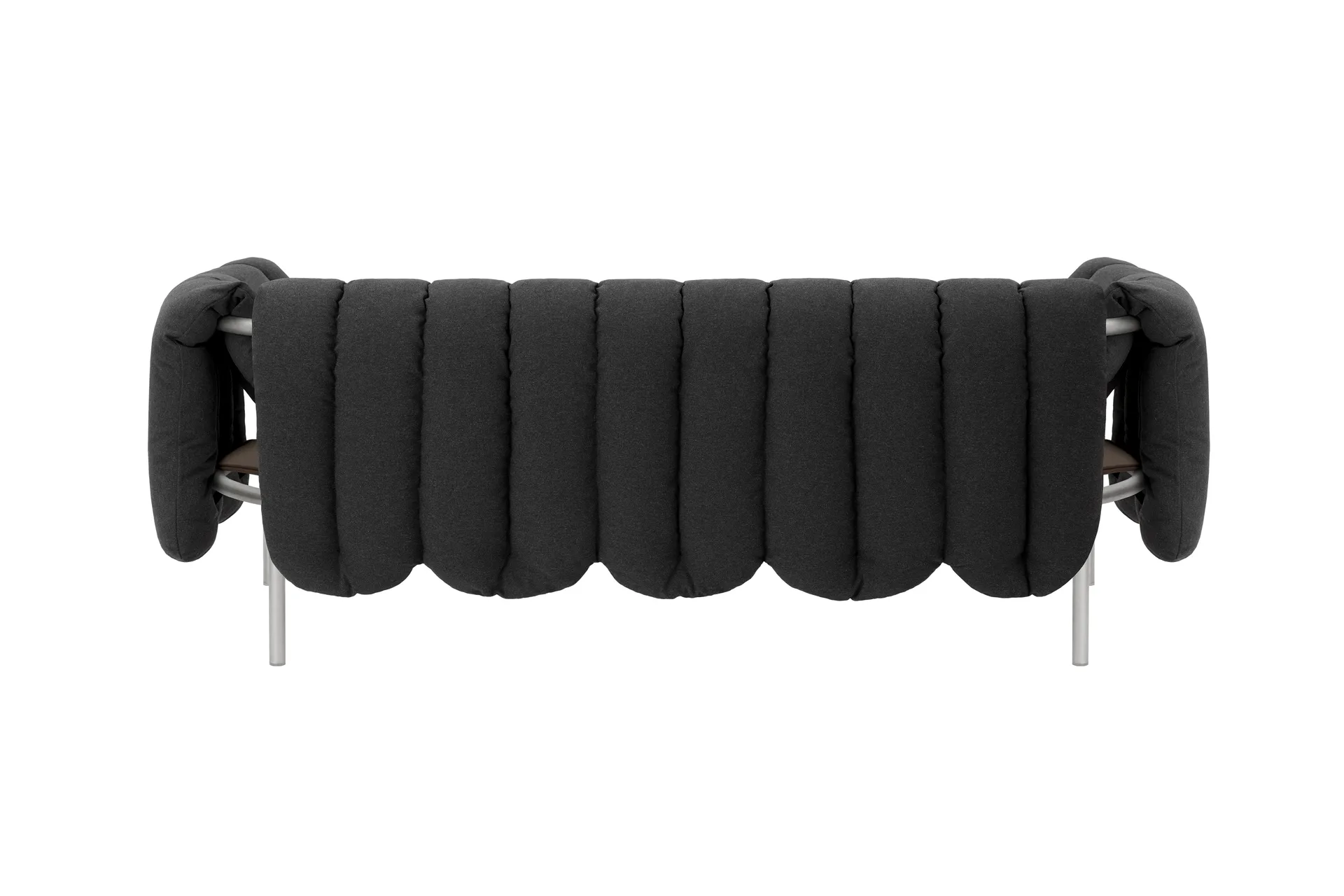 Puffy 2,5-pers. sofa 205 cm, Anthracite-rustfrit stål Hem