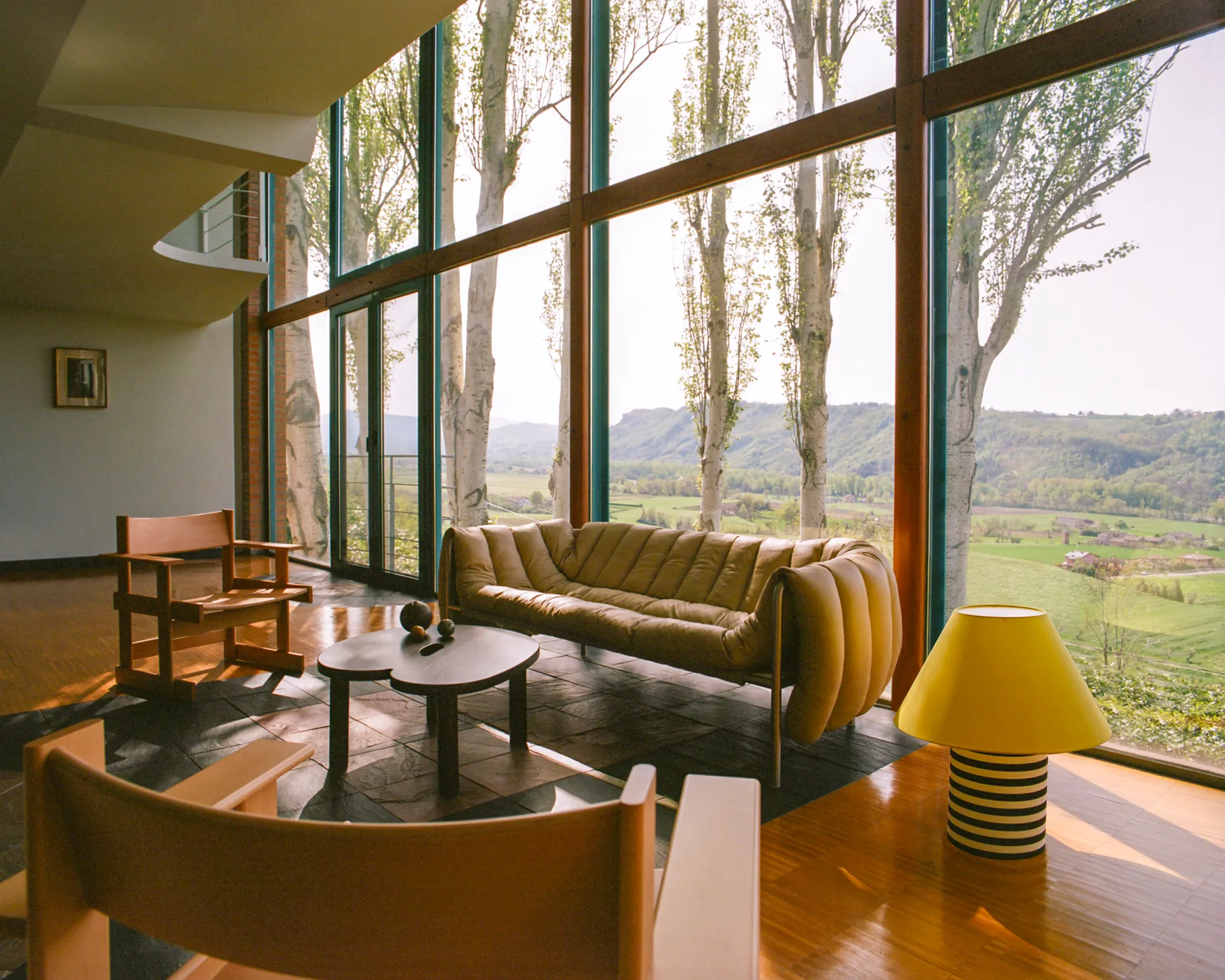 Puffy 2,5-pers. sofa 205 cm, Natural-black grey Hem